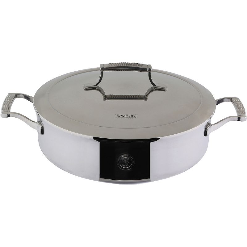 Saveur Selects Voyage Tri-Ply 5-qt. Sauteuse with Lid