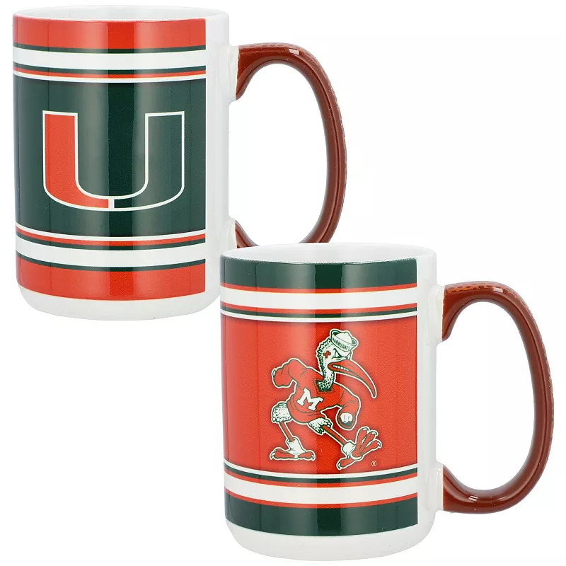 Miami Hurricanes 15oz. Home and Away 2-Pack Mug Set