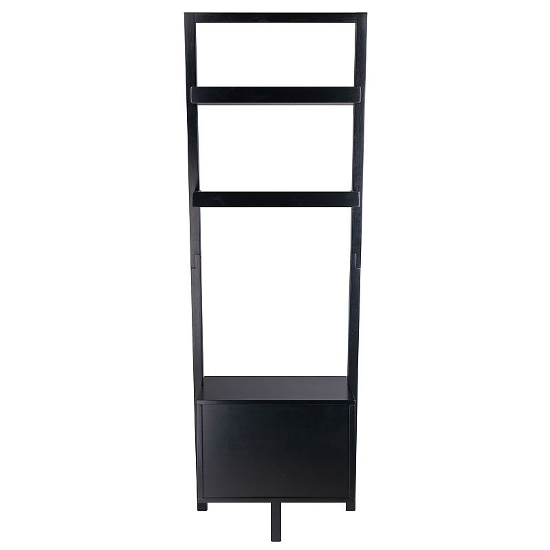 Winsome Bellamy Leaning Shelf with Storage