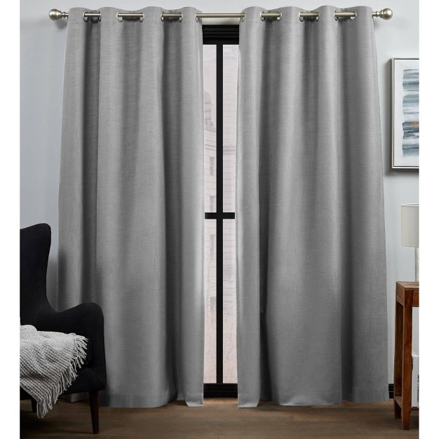 Set Of 2 Bensen 100 Blackout Grommet Top Curtain Panel Exclusive Home