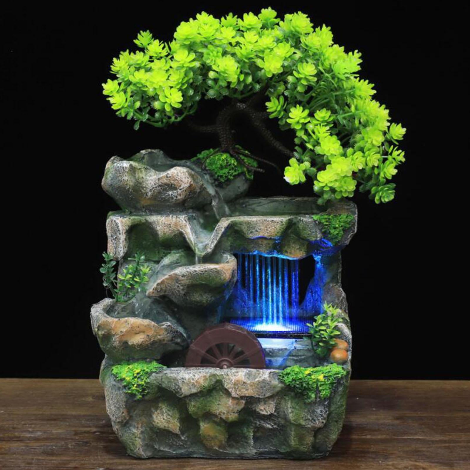 Indoor Water Fountains Crafts Table Rockery Waterfall Fountain Decor