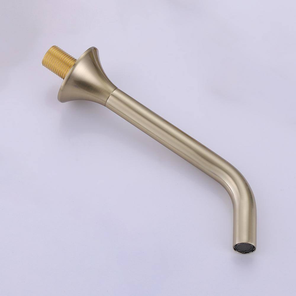 Tomfaucet Modern Single-handle Wall Mounted Faucet Bathroom Sink Faucet in Brushed Gold TFB1173