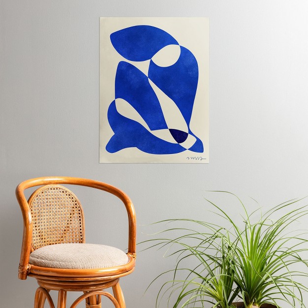 Marin Vaan Zaal Blue Nudge Geometric Poster Society6