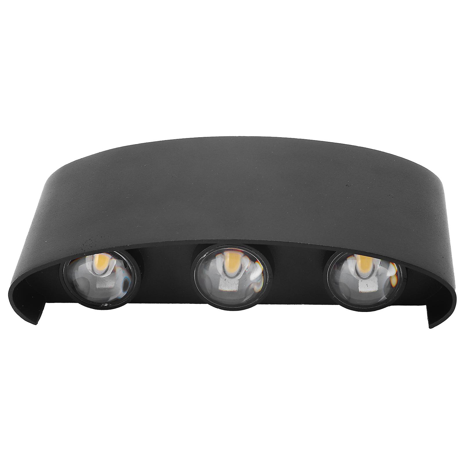 6w Led Wall Light Aluminium Black Shell Warm Light Up Down Lighting Decoration Wall Lamp Ac85265v