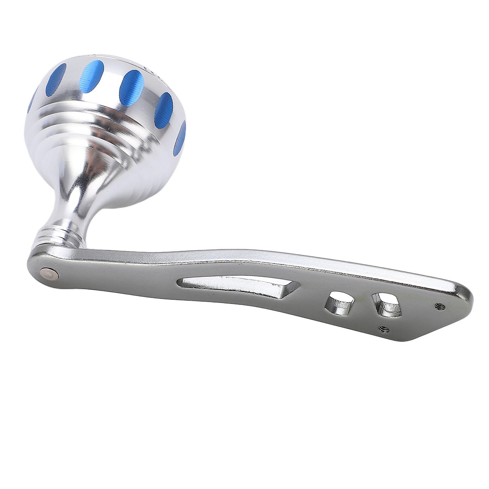 Fishing Reel Handle Metal Power Handle Knob Grip Replacement With Assembly Parts For Baitcasting Drum Reelsilver Blue