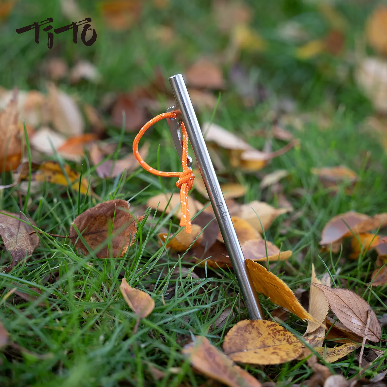 TiTo Titanium Windproof Tent Pegs Outdoor Camping Tent Nail Accessories Hiking Titanium Tent Stakes for Travel Bag 24cm