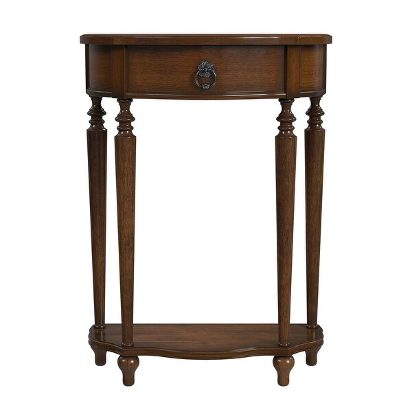 Ashby Demilune Console Table with Storage