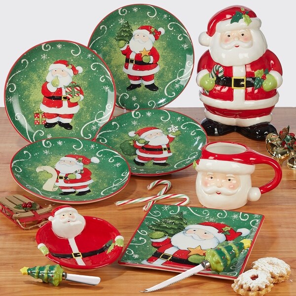 Certified International Holiday Magic Santa 14 x 10 Rectangular Serving Platter