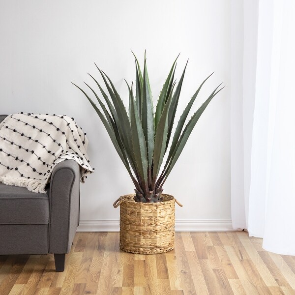 real touch™️ artificial agave succulent plant in black pot 43