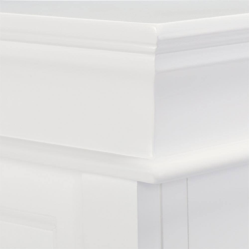 Home Decorators Collection Naples 26-12 in. W x 32-34 in. H x 8 in. D Bathroom Storage Wall Cabinet in White NAWO2633