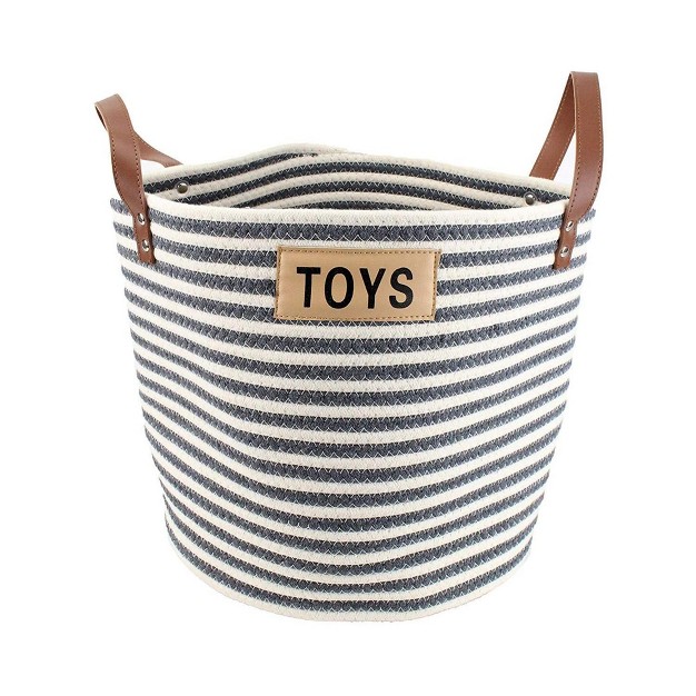 Midlee Cotton Rope Pet Toy Storage Basket