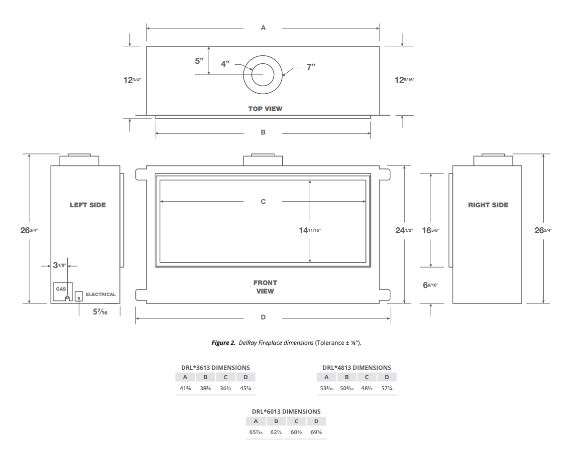 Montigo DelRay 36 Linear Direct-Vent Gas Fireplace - DRL3613NI