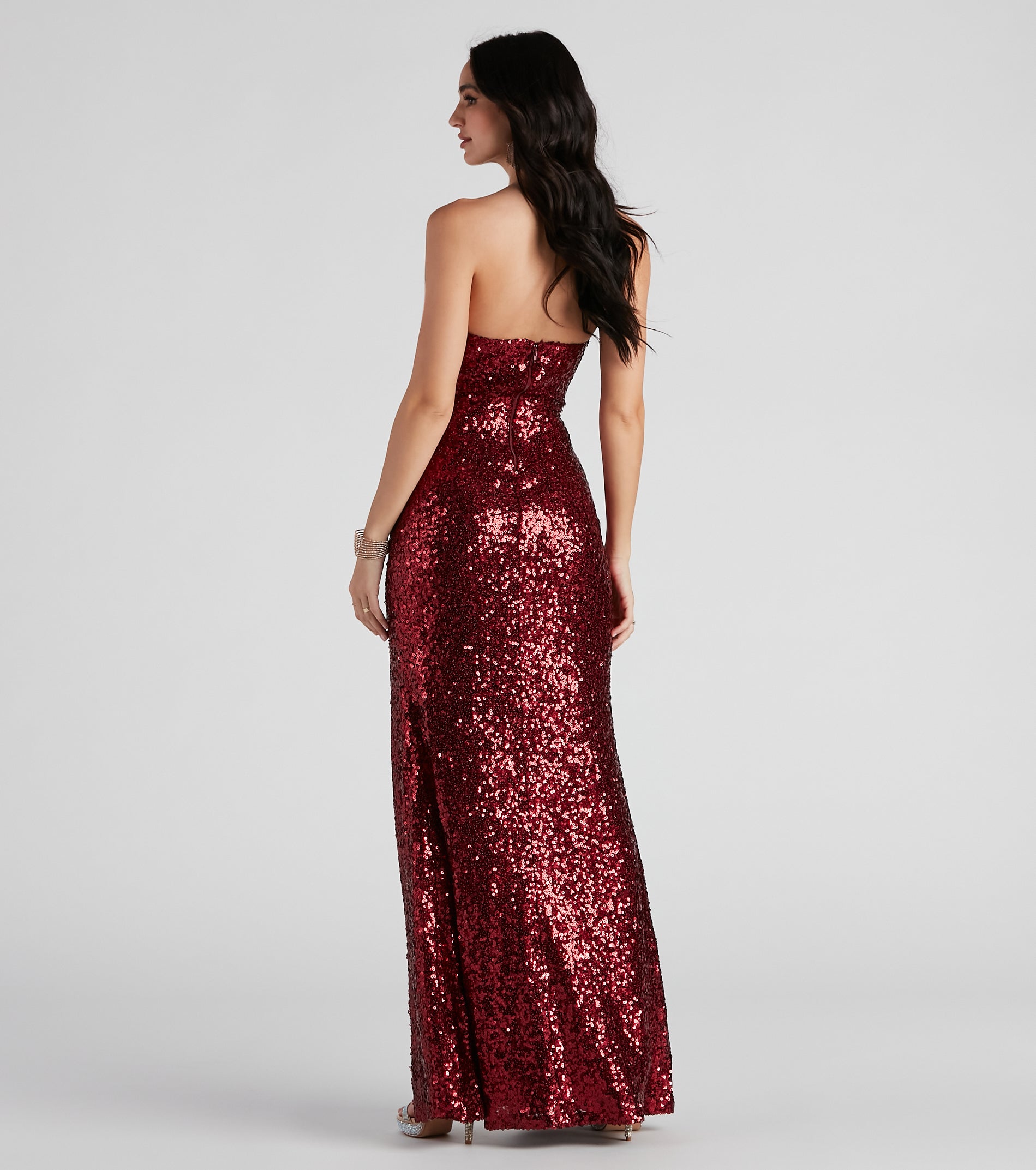 Yasmina Formal Cutout Sequin Dress