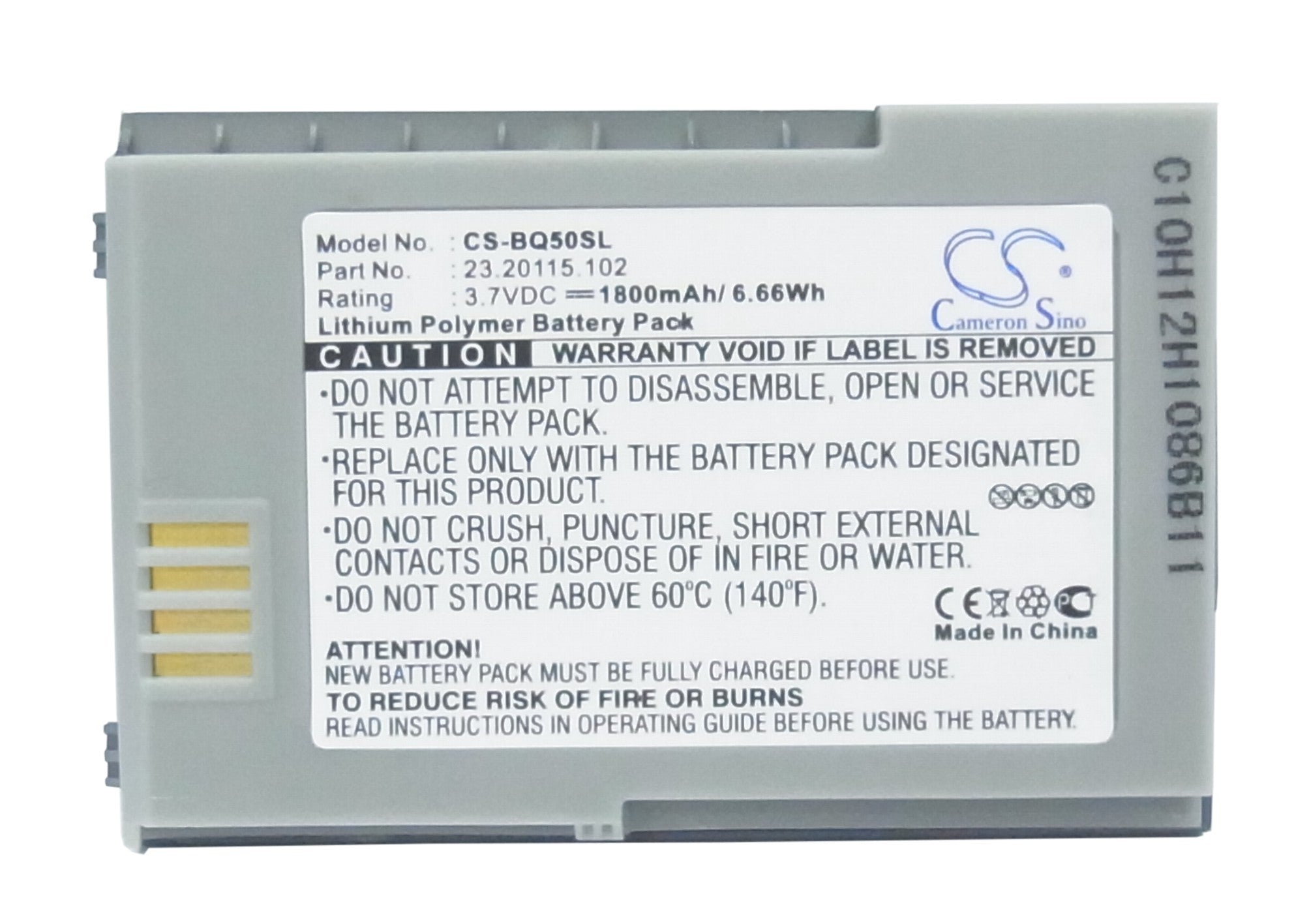 BenqSiemens P50 1800mAh Replacement Battery BatteryClerkcom Mobile Phone