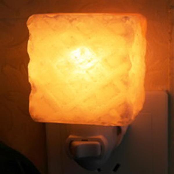 Exquisite Square Mosaic Natural Rock Salt Himalaya Salt Lamp Air Purifier Amber 77782