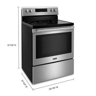 Maytag 30 in. 5.3 cu.ft. Single Oven Electric Range in Stainless Steel MER4600LS