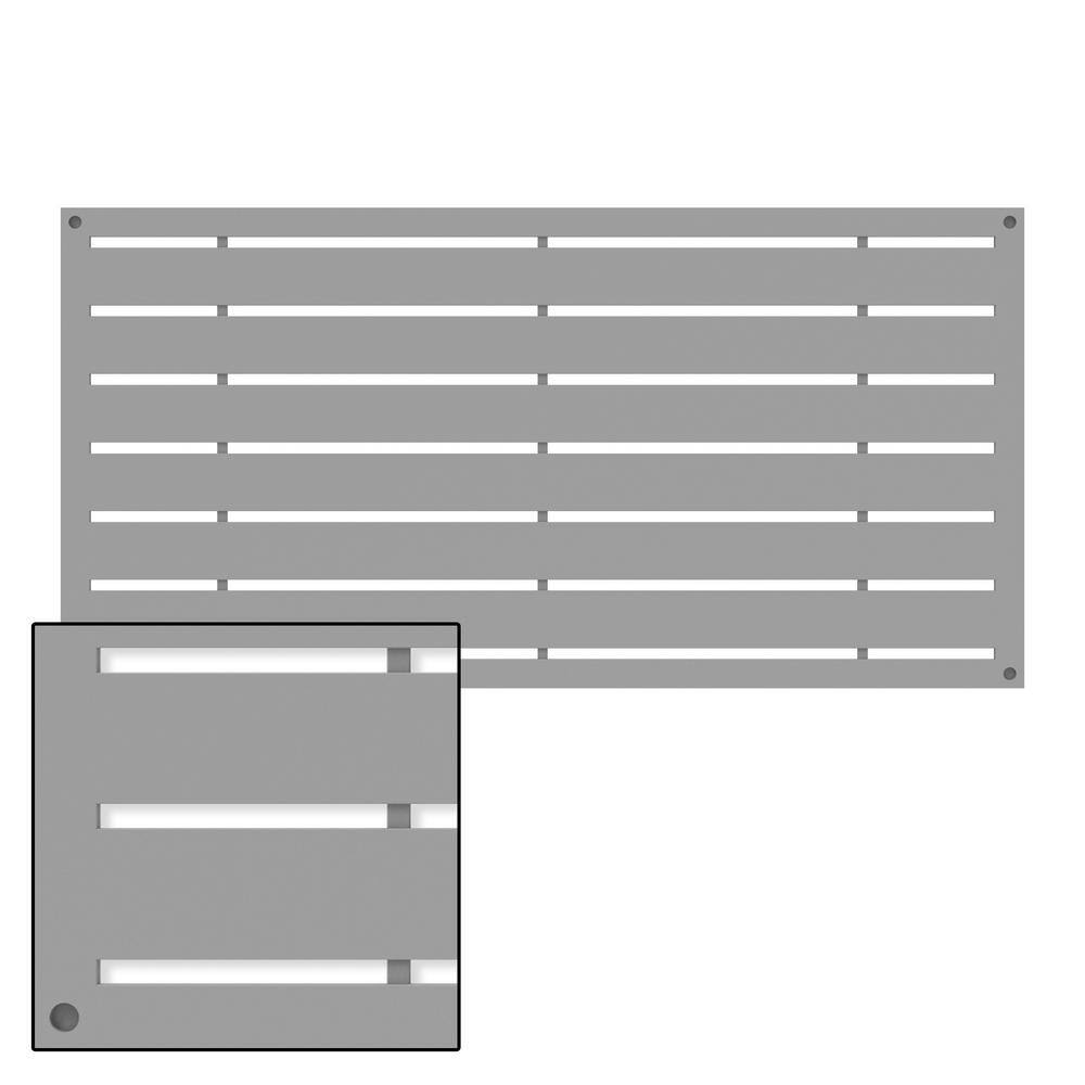 Barrette Outdoor Living 2 ft. x 4 ft. Boardwalk Gray Polypropylene Decorative Screen Panel 73050384