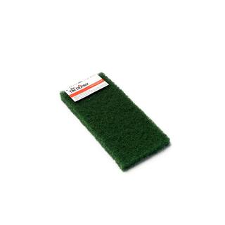 The Tile Doctor 4.5 in. x 10 in. x 1 in. Green Heavy-Duty Water Based Latex Resins Maximum Scrub Power Pads (48-Pack) scrubdr48green