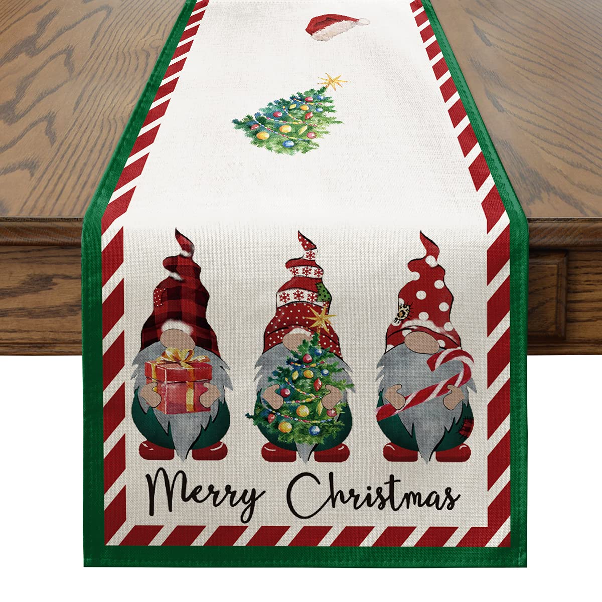 Artoid Mode Christmas Gnome Table Runner 13 x 72 Winter Xmas Home Kitchen