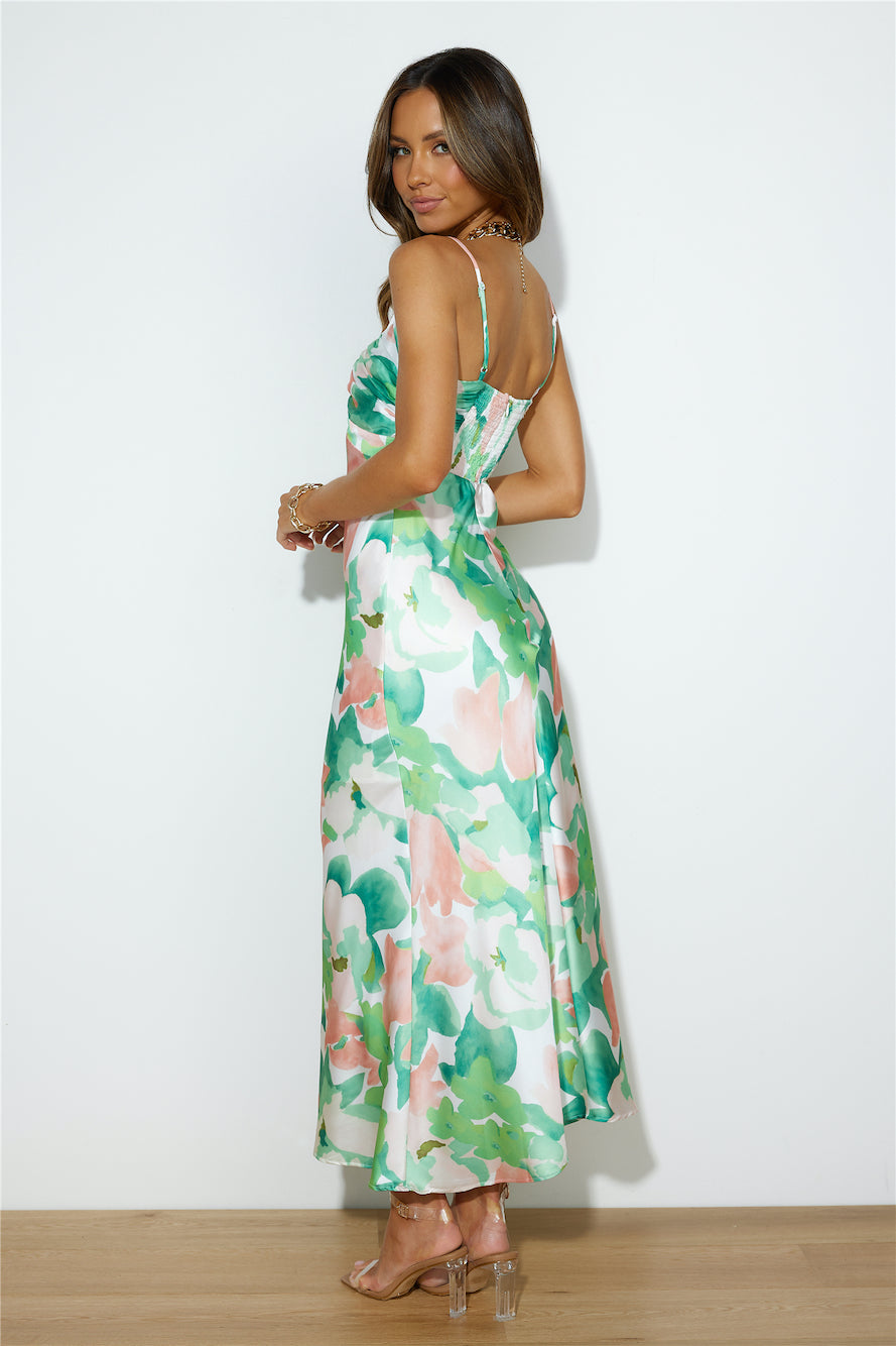 Having Fun Maxi Dress Green