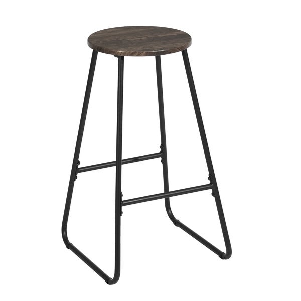 Armless Counter Stools MDF Seat with Metal Legs