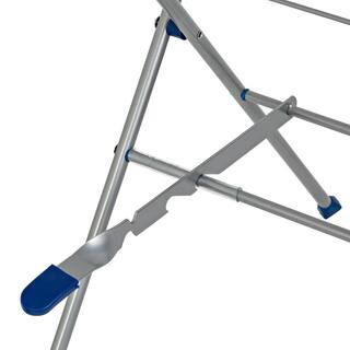 Honey-Can-Do 17 in. W x 41.5 in. H Silver and Blue Steel 2-Tier Mesh Top Drying Rack DRY-09232