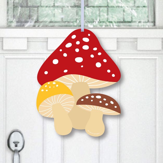 Big Dot Of Happiness Wild Mushrooms Hanging Porch Red Toadstool Decor And Party Outdoor Decorations Front Door Decor 1 Piece Sign