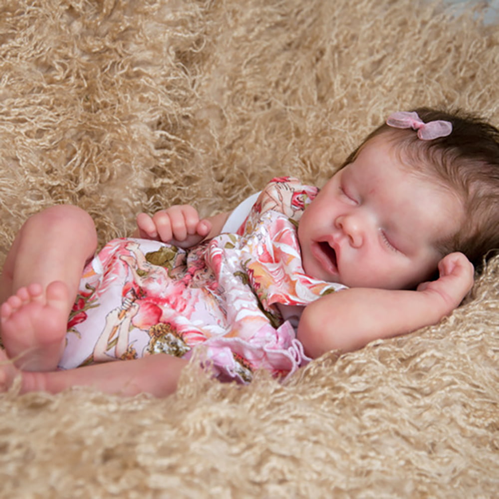 Lifelike Reborn Baby Dolls - Sleeping Baby Doll Cute Realistic Handmade Kids Toys Girl Birthday Christmas Gift