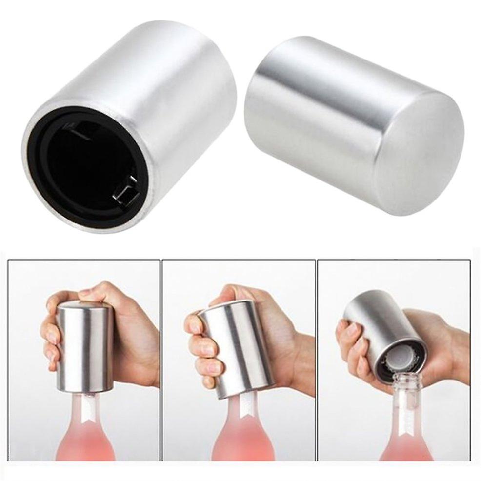 Automatic Stainless Steel Bar Wine Beer Soda Glass Cap Bottle Opener Open Tool