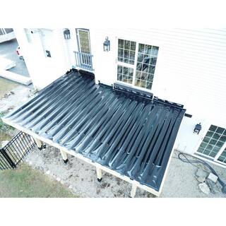 Trex RainEscape Trex 16 ft. RainEscape Plastic Trough Black Deck Drainage System 0B78