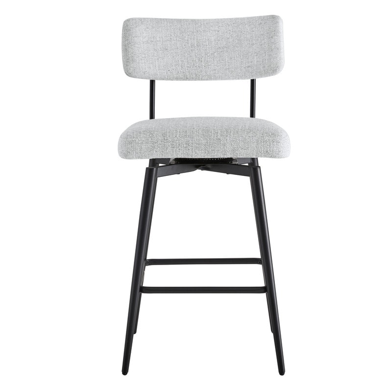 Elise Counter Height Swivel Bar Stool Chairs Set of 2 with Metal Frame