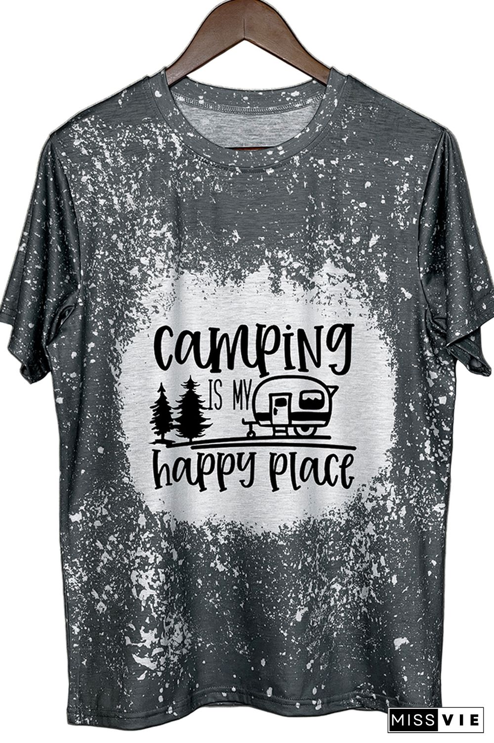 Camping Is My Happy Place Graphic Tee Wholesale