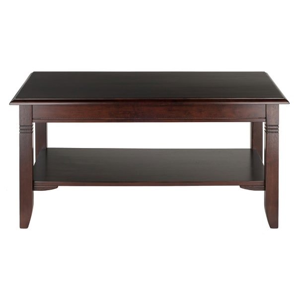 Nolan Coffee Table， Cappuccino - 37 x 21.02 x 18.03 inches