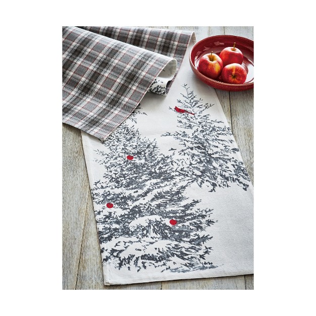 Tagltd Winter Sketches Tree Dishtowel Set Of 2