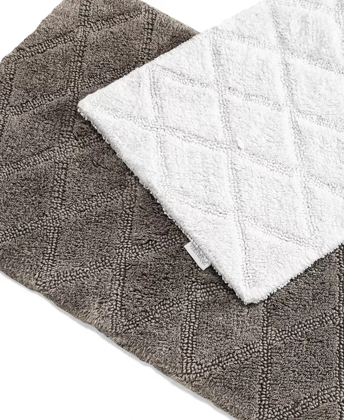 Vera Wang CLOSEOUT! Tufted Diamond Reversible 2-Pc. Bath Rug Set