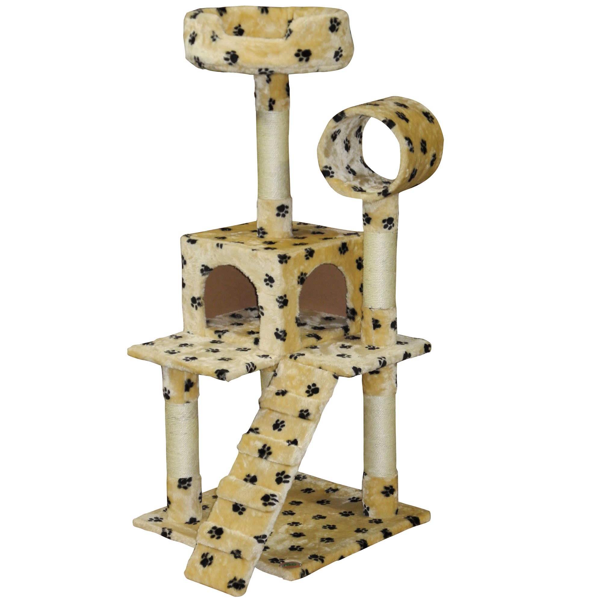 Go Pet Club Cat Tree Condo with Sisal Covered Posts， 49.5