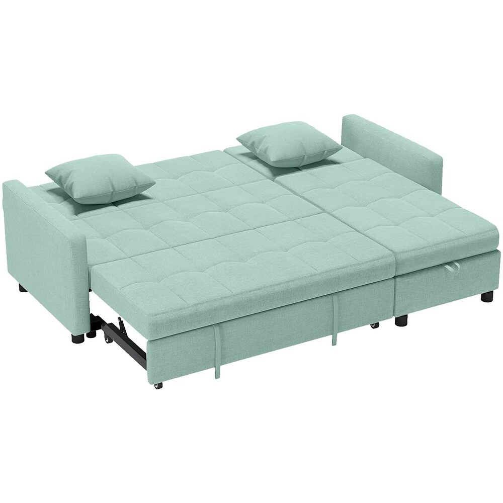 Reversible Sleeper Sectional Sofa with Storage Chaise