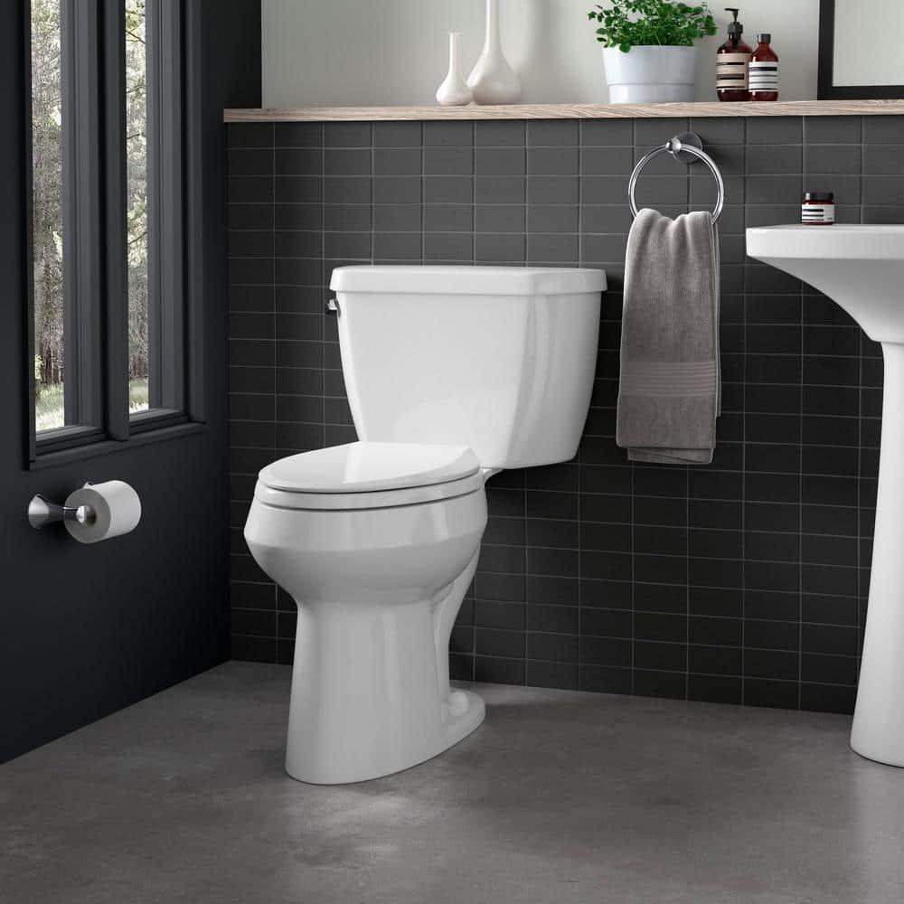 KOHLER Highline Classic 2piece 16 GPF Single Flush Elongated Toilet in White Seat Not Included