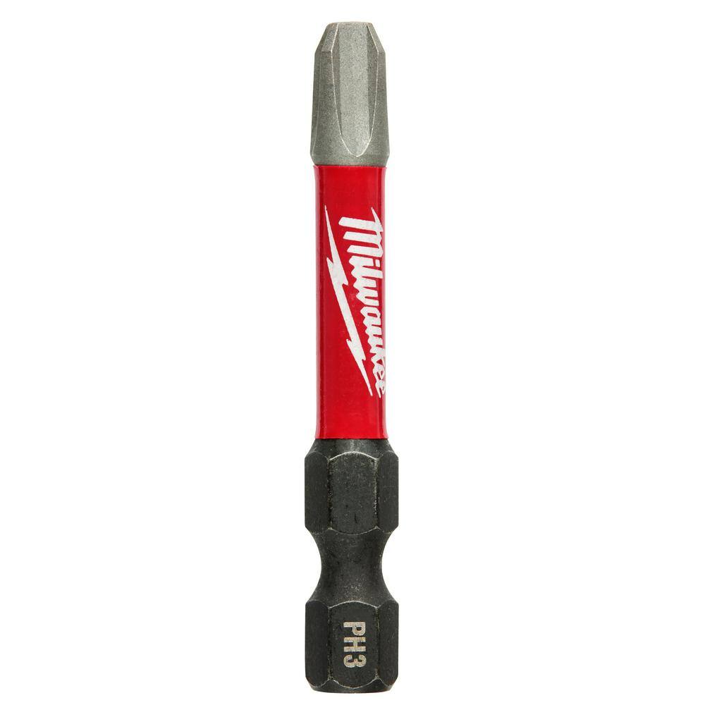 MW SHOCKWAVE Impact Duty 2 in. Phillips #3 Alloy Steel Screw Driver Bit (5-Pack) 48-32-4639