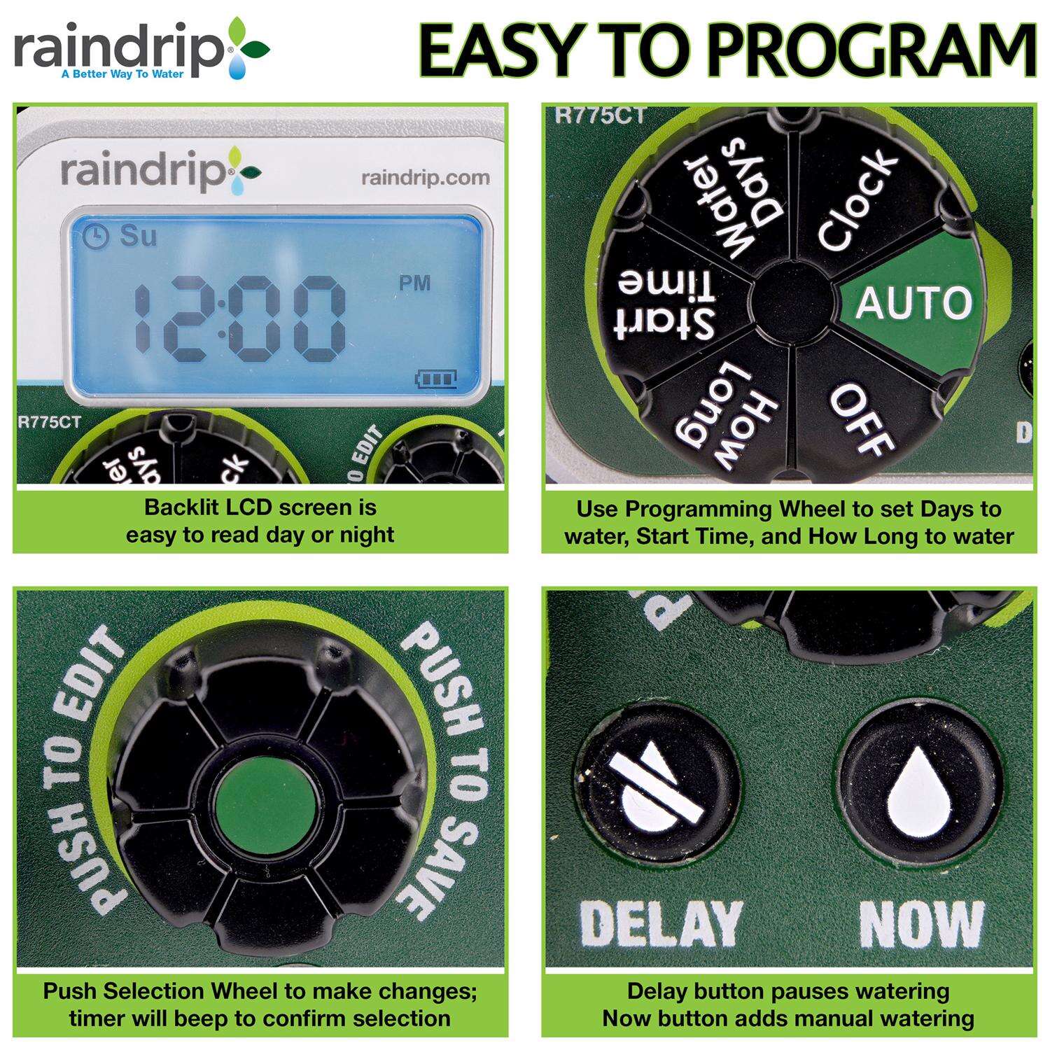 Raindrip Programmable 1 Zone Digital Water Timer