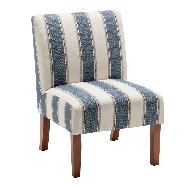 Armless Slipper Accent Chair Striped Wovenbyrd