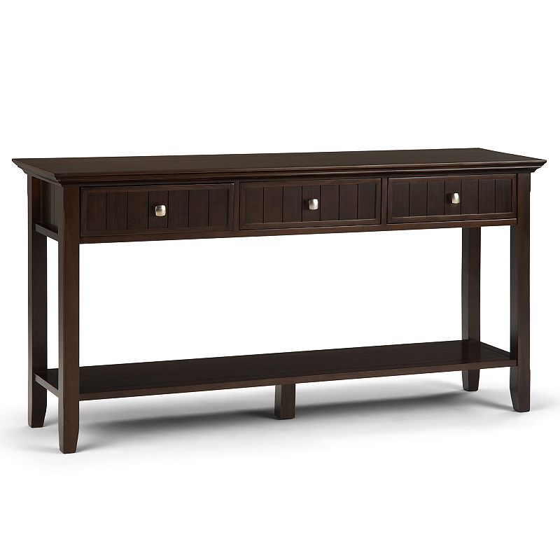 Simpli Home Acadian Console Sofa Table - Brunette Brown