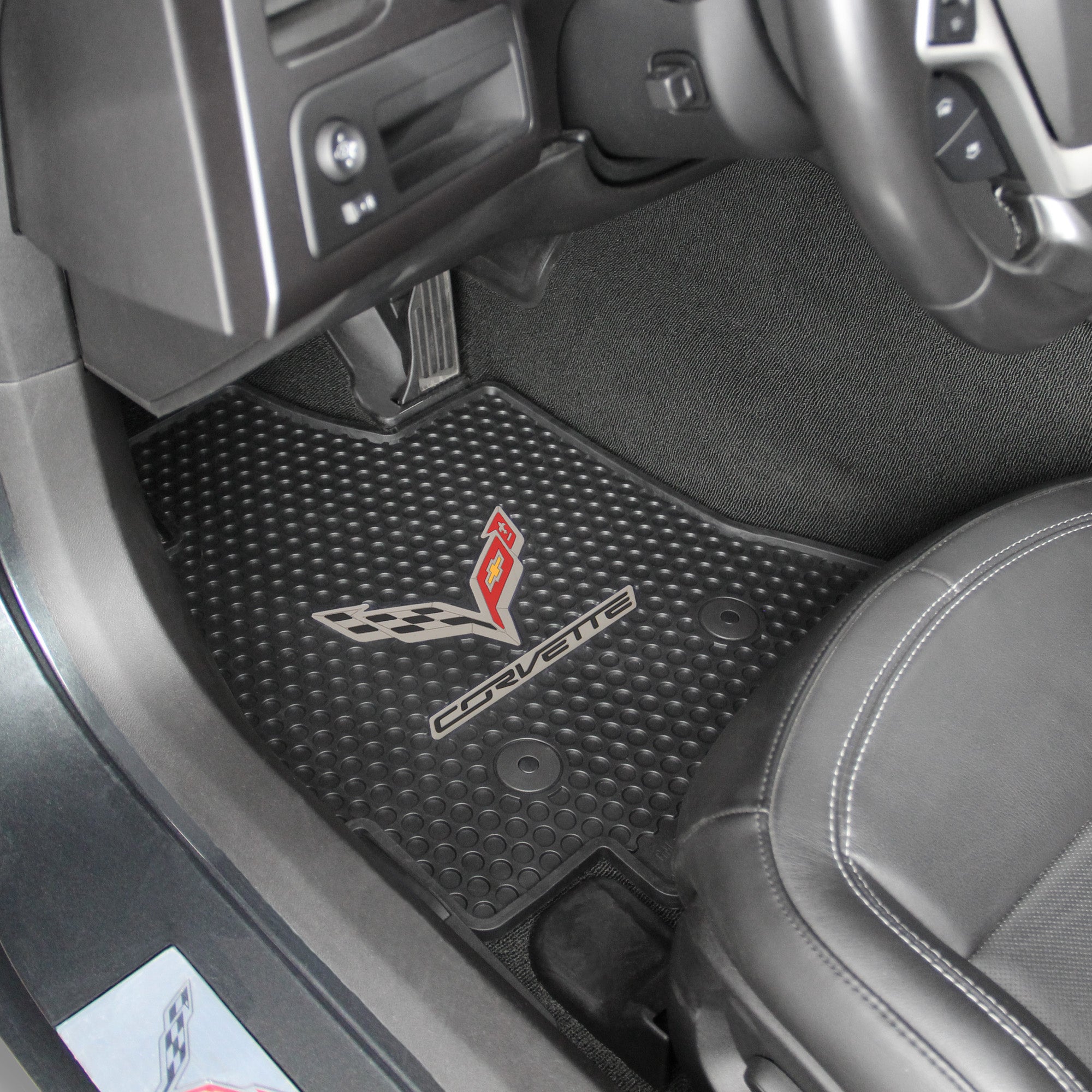 Lloyd Mats Corvette C7 Signature Rubber All Weather Floor Mats 2014 - 2019 2pc Set