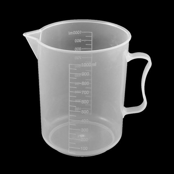 1000mL Kitchen Plastic Sauce Water Volume Engrave Measuring Cup - Clear