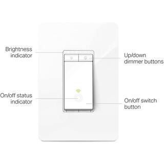 TP-LINK Kasa Smart Wi-Fi Light Dimmer Switch White HS220