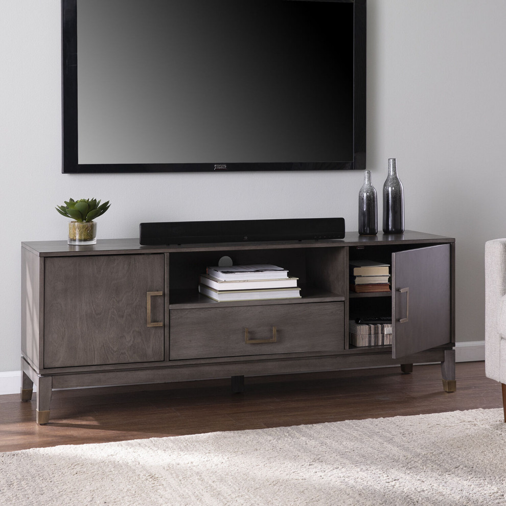 Brenting Media Stand   Transitional   Entertainment Centers And Tv Stands   by HedgeApple  Houzz