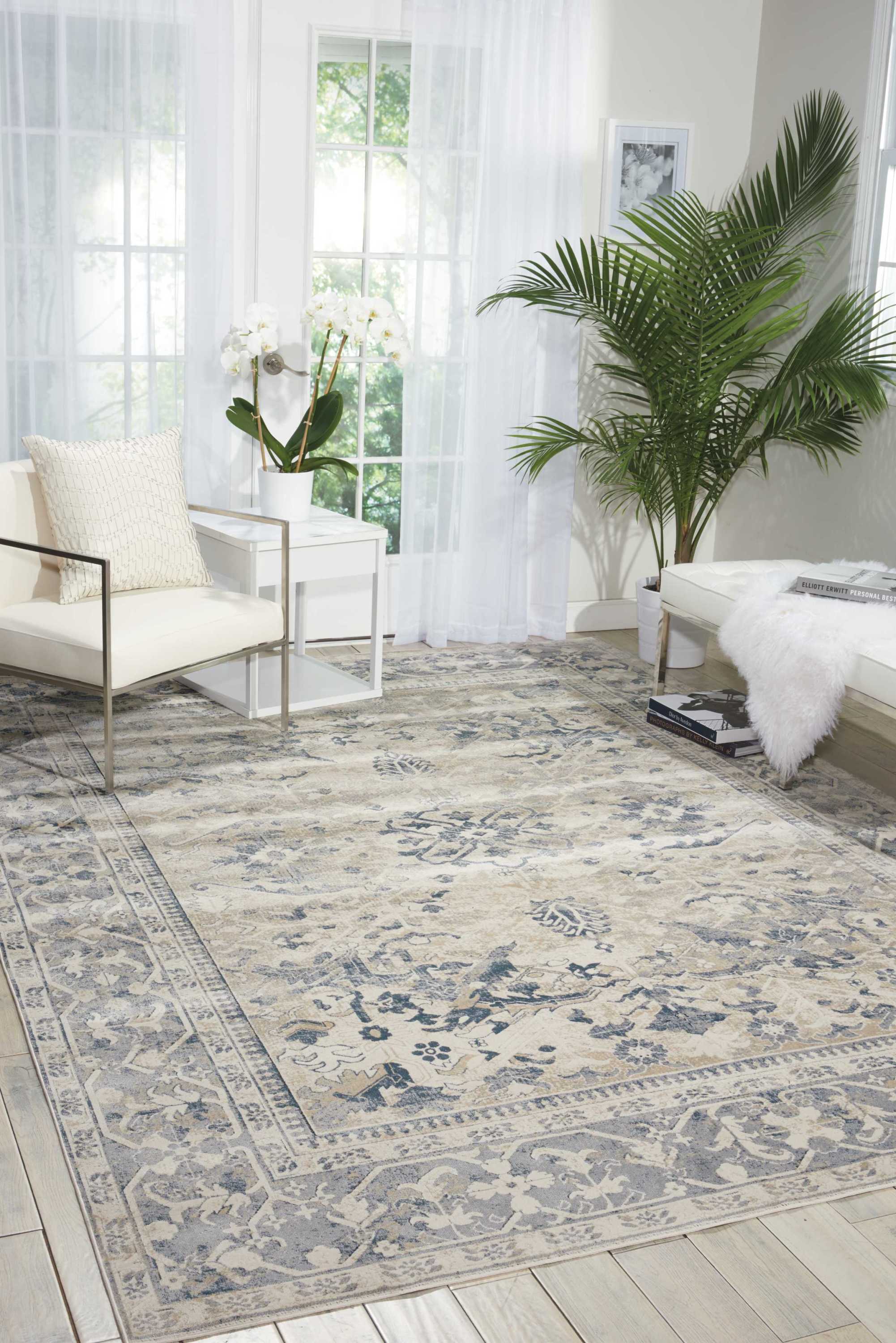 Malta Ivory/Blue Rug