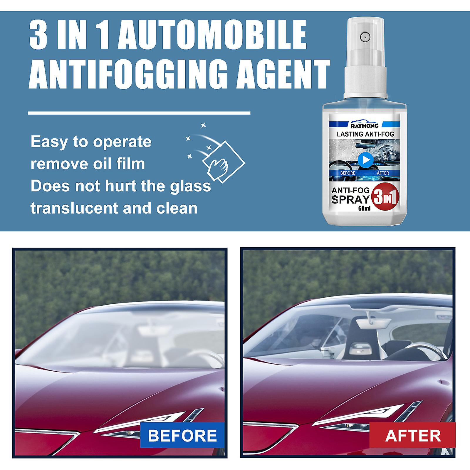 3 In 1 Car Anti-fog Agent Car Rain And Anti-fog Agent Windshield Front And Rear Household Cleaning