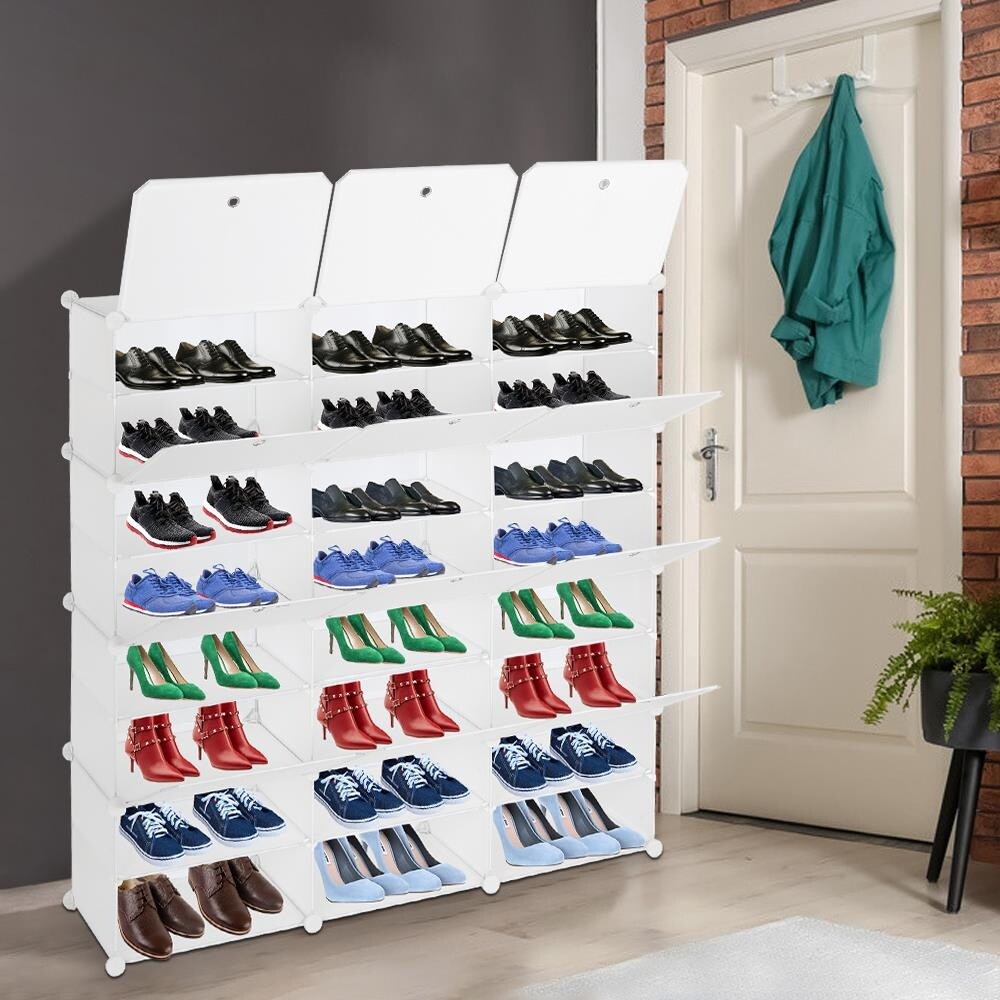 8 Tier Portable 48 Pair Shoe Rack Organizer