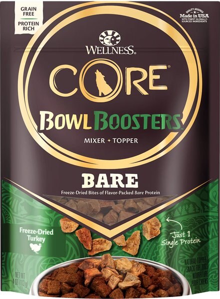 Wellness CORE Bowl Boosters Bare Turkey Freeze-Dried Dog Food Mixer or Topper